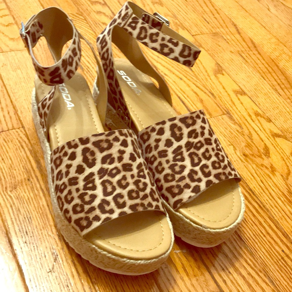 Leopard Topic espadrille flatform cheetah print